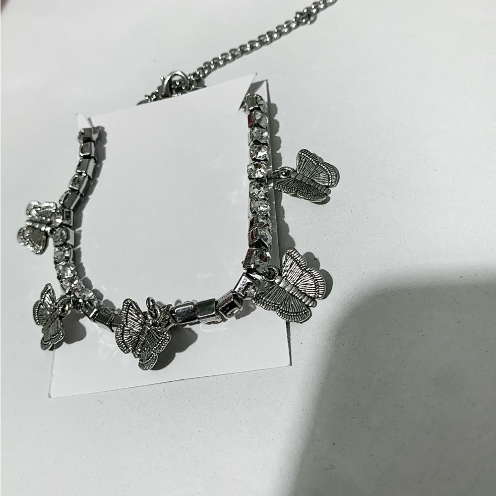 Sliver butterfly ankle summer spring jewelry